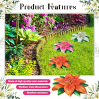 Cinnvoice 3 Pack Garden Stepping Stone Outdoor, Decorative Dimensional Resin Stepping Stones for Patio Pathway Landscaping Walkway Sculpture Yard Backyard Lawn(Lily,10 Inches) - size: 10 Inches, style: Lily