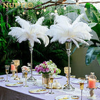 NUPTIO Flower Vase Centerpiece Wedding: 2 Pcs 26.7" Tall Silver Stand Metal Trumpet Vases for Wedding Party Table Decoartions - color: Silver, size: 2 x M
