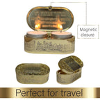 Beautiful Sabbat Travel Candle Holders for Jewish Shabbat or Holidays,A Wonderful Gift. with Astonish Gold Jerusalem Design - color: Gold Jerusalem