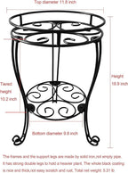 11.8 inches Diameter Tall Metal Plant Stand for Indoor or Outdoor,Heavy Duty Flower Pot Stand Rack Holds Big Heavy Plants,Black (18.9 INCHES TALL) - size: 18.9 INCHES TALL