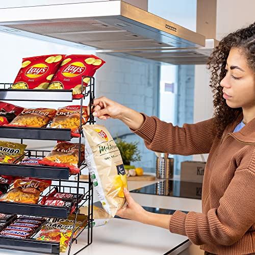 ODOXIA Candy Display Rack | Countertop Snack Organizer for Stores & Office | Chip Rack & Snack Stand for Counter Displays | Merchandising Shelf for Candy, Chips & Snacks