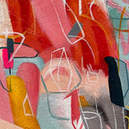 Art Hand Painted Modern Abstract Art Oil Painting Color Home Wall Art Deco 24x24 inches - color: Yi017