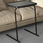 Max TV Tray Table, Allpop Adjustable Large TV Tray for Eating, Folding Dinner Laptop Table on Couch & Bed with 6 Heights & 3 Tilt Angles, Black - color: Black, size: Allpop-Max TV Tray