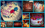 Amazing Colorflame Multicolor Happy Birthday Candles and Holders (12 Count),Unscented