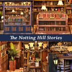 TOYQI Book Nook Kit, DIY Miniature Dollhouse Kit for Adults and Teens, Booknook Tiny House Kit Bookshelf Decoration 3D Wooden Puzzle Bookend for Valentine's Day Couple Lovers - Notting Hill Stories - style: Notting Hill Stories
