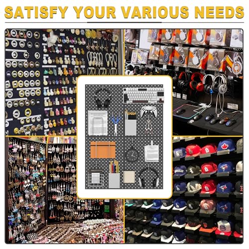 Ultrawall Pegboard Display Stand, Metal Tabletop Pegboard Display, Accessories Rack Organizer for Jewelry, Retail Stores, Craft Shows, 12"X16", 4pcs Black - size: 4Pack 12"X16"