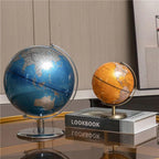 TTKTK World Globe with Stainless steel Stand, 8inch Earth Modern Desktop Globe For Educational Home Office Desk Bookshelf Decor, Cool Tech Gift for Business Men Father Boys Adults & Kids