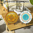 Blulu 6 Pcs Bowl Display Stands Iron Large Medium Size Dish Display Stand Bowls Holder for Deep Platters and Dishes