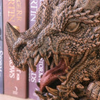 Dragon Book Nook 3D Printed, Fantasy Horror Book Shelf Hand-Painted Retro Theme, Decorative BooknookTabletop Prop Bookends