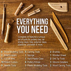 U.S. Art Supply Pottery & Clay Tools Set (53-Piece) - Includes Pottery Tools, Canvas Case for Sculpting, Ceramics, and Easy Storage & Transport - size: 53-Piece with Plastic Case