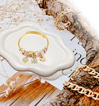 Ceramic Jewelry Dish for Women, Jewelry Tray Trinket Dish, Cloud Tray Jewelry Plate, Watch Keys Tray Ring Dish Holder for Mother's Day/Christmas/Thanksgiving/Birthday Gift, Off-White Spotted - color: Spotted Matte White