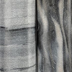 Main + Mesa Modern Marble Bookends with Brass Detail, Set of 2, Grey - color: Black