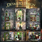 Cutefun Book Nook Kit - DIY Miniature Dollhouse Kit 3D Wooden Puzzle for Adults, Teens, Crafts Gifts for Bookshelf Decor (Darkness Common Room) - style: Darkness Common Room