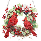 Auremi Cardinal Diamond Art Hanging Kit for Adult, Special Shaped Rhinestone, DIY Acrylic 5D Christmas Diamond Painting Window Pendants Signs, Home Garden Wall Hanging Ornament - color: Cardinal