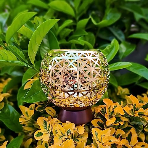 OShadow Candle Holder (shadow caster UNIQUE Patterns)- moroccan candle holders for centerpiece table decorations & candelabra - lantern candle sticks holder - taper candle holder DECORATIVE gold decor - size: Gold Candle Holder