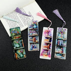 Colorful Art Flower Bookshelf Bookmark - Romantic Artsy Vibe Bookmarks, Perfect Reading Gift for Book Lovers, Bookworms and Friends (4PC Flower) - style: 4PC Flower