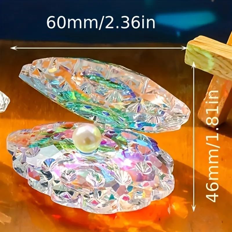 Colorful Crystal Glass Shell Figurine Collectible for Home Decor, Wedding, Birthday, Housewarming Gift
