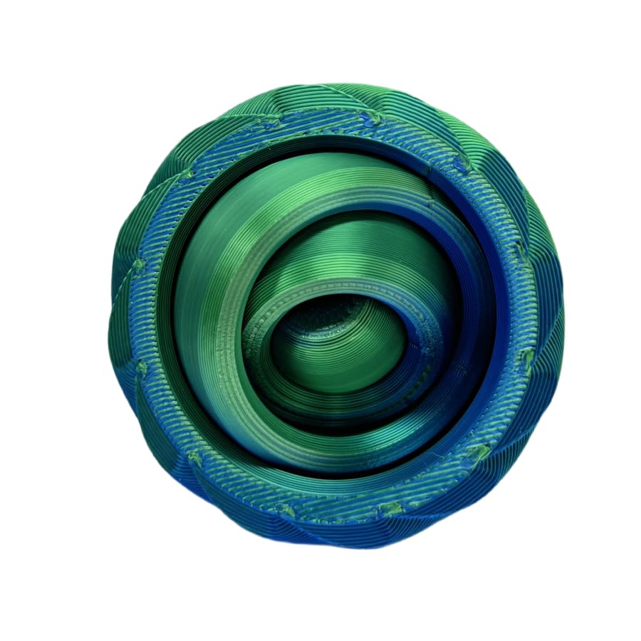 3D Rotating Gyroscope Sculpture - Sculpted Desktop Decor, Personalized Home Office Gifts for Men and Women (Fathers, Husbands, Boyfriends) - color: 3blue