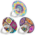 Bonoma Cell Phone Ring Holder Stand, 3 Pack Colorful Mandala 360 Rotation Universal Smartphone Ring Grip Stand Compatible with Smartphones and Tablets - color: Colorful Mandala