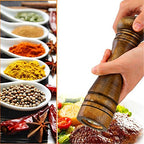 Wooden Pepper Mill Set Salt Pepper Grinder Kit Manual Mills Solid with Strong Adjustable Ceramic Grinders 2 Piece 8 Inches - color: D 2 Wooden Pepper Mill