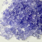 2lb Curshed Water Blue Glass Chips for Crafts Art Resin - color: Water blue