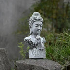 livelyfish Meditating Buddha Statue Zen Garden Statues Sandstone Thinker Buddha Sculpture Figurine for Fish Tank Aquarium Home Decorations, Gift (D) - size: D