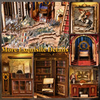 CCCDF Book Nook Kit, DIY Miniature Dollhouse Booknook Kit for Adults and Teens, 3D Wooden Puzzle Booknook Tiny House Bookshelf Decor, Gifts for Family Friens (Napoleon) - style: Napoleon