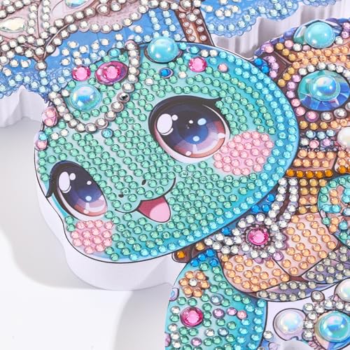 Sea Turtle Tabletop Diamond Art Painting - DIY Diamond Art Kits for Adults Figurines Special Shaped Rhinestone Gem Art Statues, 5D Painting with Diamond Dots Sculpture Ornaments Gifts for Beginner - color: Q011