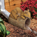 Jolly the Squirrel Gutter Guardian Downspout Statue - style: Jolly the Squirrel