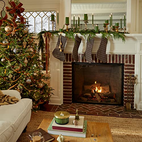Thymes Frasier Fir Scented Candles for Home Decor - Green Pillar Candles for Women & Men - Place on Candle Holder - Luxury Home Fragrance Gifts - Large (3" x 6" Pillar) - size: 3 in x 6 in