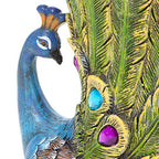 Bits and Pieces - Peacock Vase - Polyresin Sculpted Vase