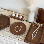 1PC Retro Beaded Tray - Aromatherapy, Storage, Desktop Decor, Jewelry Display, Photography Ornament, Circle