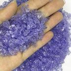 2lb Curshed Water Blue Glass Chips for Crafts Art Resin - color: Water blue