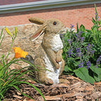 Design Toscano QM200681 Hopper the Bunny Standing Rabbit Indoor/Outdoor Garden Statue, 6 Inches Wide, 11 Inches Tall, Handcast Polyresin, Full Color Finish - style: Hopper