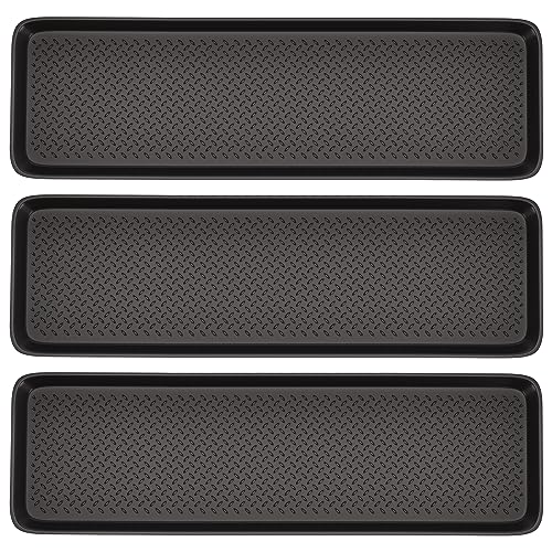 Matace 3 Pack Rubber Extra Large Shoe Tray for Entryway,Long Boot Tray,Slim Boot Mat for Indoor and Outdoor Use,16x55 in, Rectangular (Pack of 3) - size: 55"L x 16"W x 1.2"Th (Pack of 3)