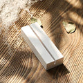 UNIQOOO 5 Pack 4" White Wood Stands for Wedding Acrylic Sign, Wood Table Number Holders for 1/8 Thick Acrylic Sheets | Wedding Display Stand, Card Holder for Bar Menu, Retail Sign, Party, Event - color: White Birch 5 pack