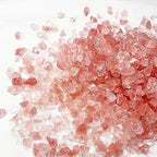 2lb Curshed Pink Glass Chips for Crafts Art Resin - color: Pink