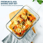 8-Piece Deep Glass Baking Dish Set with Plastic lids,Rectangular Glass Bakeware Set with Lids, Baking Pans for Lasagna, Leftovers, Cooking, Kitchen, Freezer-to-Oven and Dishwasher, Green - color: Green