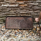 All Weather Boot Tray, Extra Large Size Water Resistant Plastic, Multi-Purpose for Shoes, Pet Feeding Trays, Mudroom Entryway, Garage, Indoor or Outdoor – Extra Large, 40”x20”(Brown) - style: Brown
