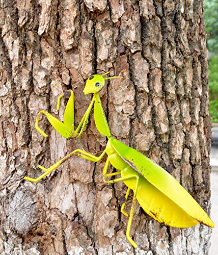 GIFTME 5 Metal Mantis Garden Yard Art Decor,Praying Mantis Outdoor Wall Decor for Garden,Patio,Tree,Fence,Lawn Ornaments Set of 2 - style: Mantis