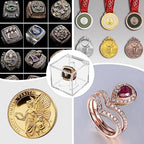 Championship Ring Display Case, Clear Acrylic Championship Ring Holder Box, Acrylic Display Easel Coin Stand Holder, Holder Box for Storage Championship Ring and.Coin (1, 2.36 Inch)
