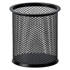 Amazon Basics Wire Mesh Pen Holder, Pencil Cup Desk Organizer for Stationery, Scissors, Office Caddy Storage, 3.7" x 3.3", Black - style: Wire Mesh Pen Cup