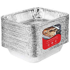 Aluminum Pans 9x13 Disposable Foil Pans (30 Pack) - Half Size Steam Table Deep Trays - Tin Foil Pans Great for Cooking, Heating, Storing, Prepping Food, Stock Your Home - size: 30 Pack