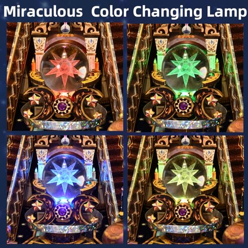 TOYQI Book Nook Kit, Book Nook Kits for Adults, DIY Miniature Dollhouse Kit 3D Wooden Puzzle Booknook Bookend with LED Light - Divination Fate Destiny 12 Constellation Zodiac Signs - style: Zodiac Sign
