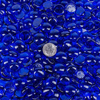 Galashield Flat Glass Marbles for Vases Cobalt Blue Glass Gems Beads Pebbles Vase Filler (1 LB, Approx. 105 PCS) - color: Cobalt Blue, size: 1 LB