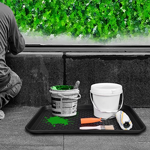 Multi-Purpose Boot Tray Mat,Shoe Tray Mat,Pet Bowl Tray,Waterproof Trays for Indoor and Outdoor Floor Protection,24" x 15"/Medium … - size: 24x15"