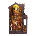 DIY Book Nook Kit - Miniature Dolls House Kit with Furniture and LED Light, 3D Puzzle Wooden Art Bookends, Model Kits for Adults to Build (Wonderful Studio)