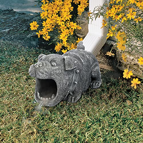 Design Toscano Butch the Bulldog Gutter Guardian Downspout Statue - style: Butch the Bulldog