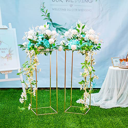 Gold Flower Stand for Table: 31.5” Tall Centerpiece Stand for Wedding Table Reception Floral Center Pieces with Home Decoration Party Event 10 PCS - size: 31.5 INCH-10PCS