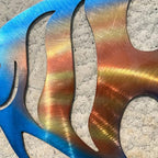 LiveInUrban Coastal Wall Art Angelfish Metal Wall Sculptures, Ocean Beach Themed Metal Hanging Home Decoration 3PCS 9.9"x7.8" - color: angelfish